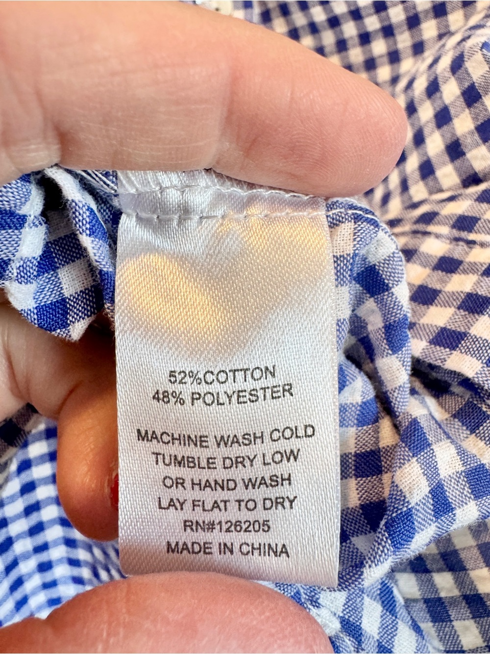 Joie Gingham Puff Sleeve Blouse M Blue White Preppy Coastal Grandmillennial K08 - Picture 4 of 8